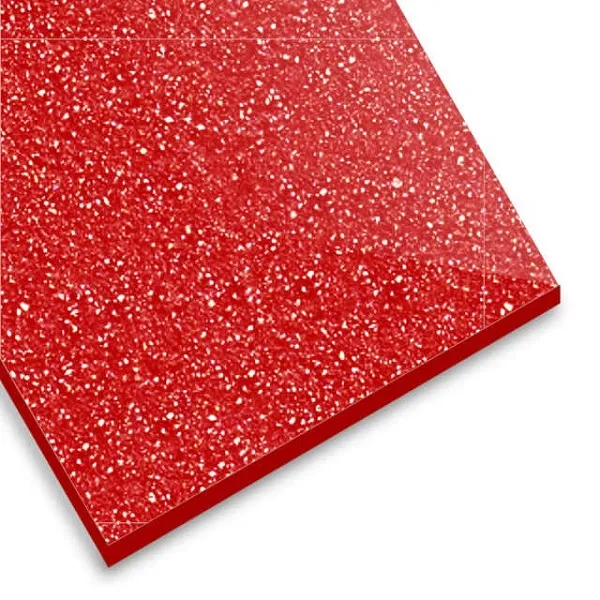 Plancha Metacrilato Purpurina Roja