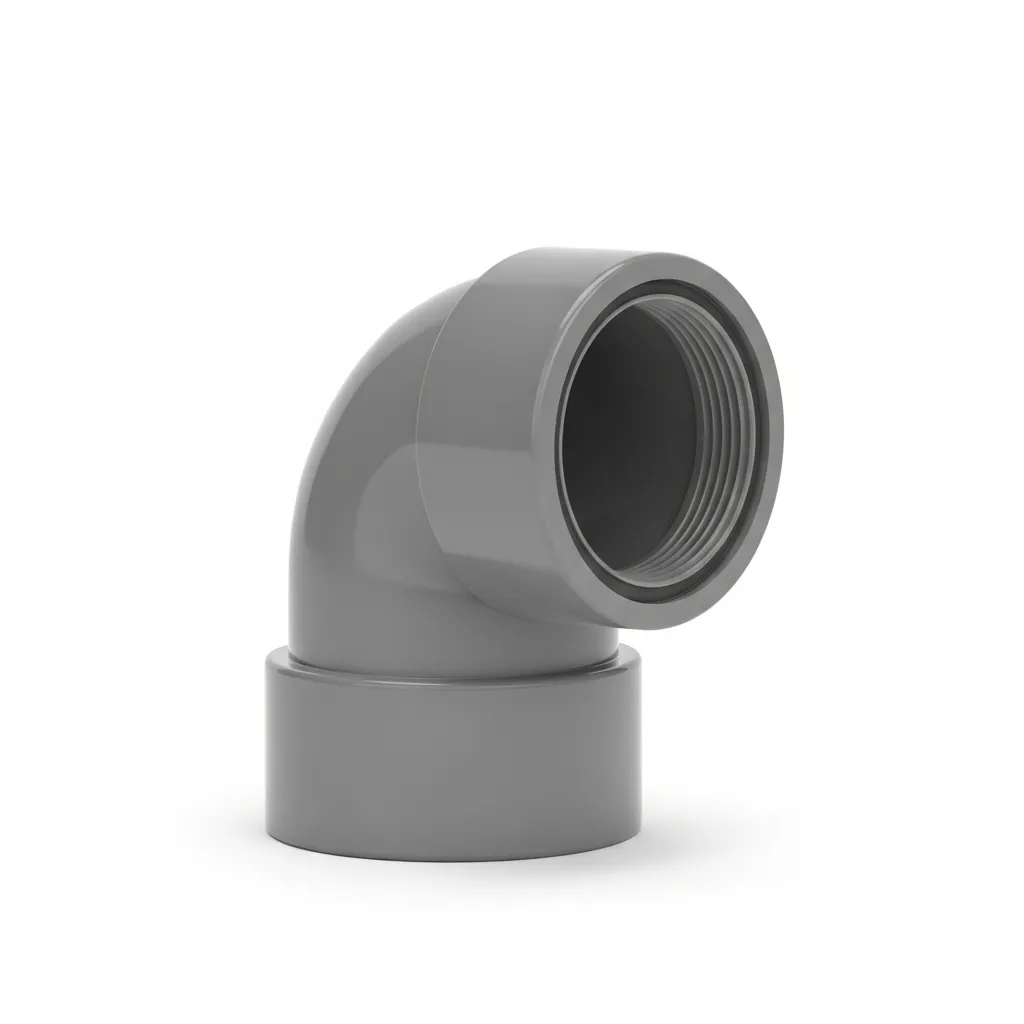 Codo PVC 90 mm 67º M-H Gris