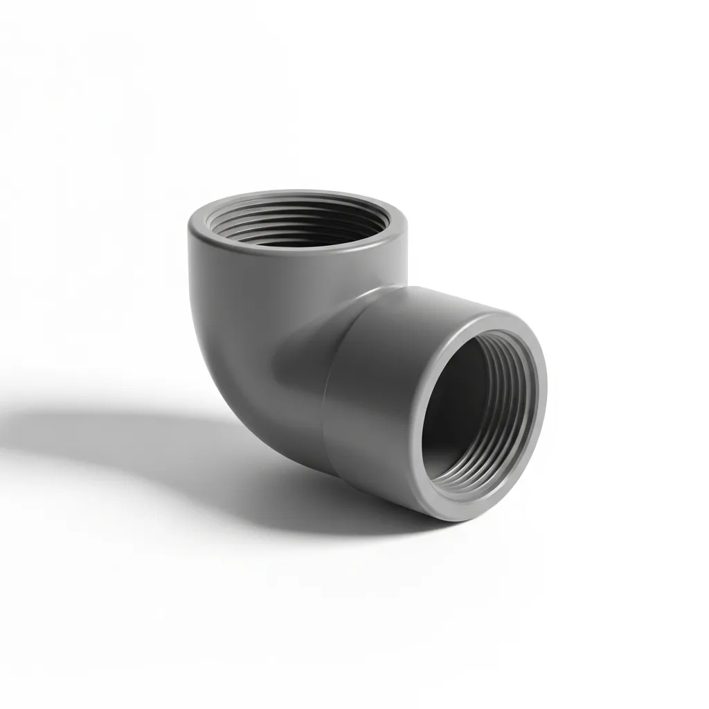 Codo PVC de 125 mm 87º M-H Gris