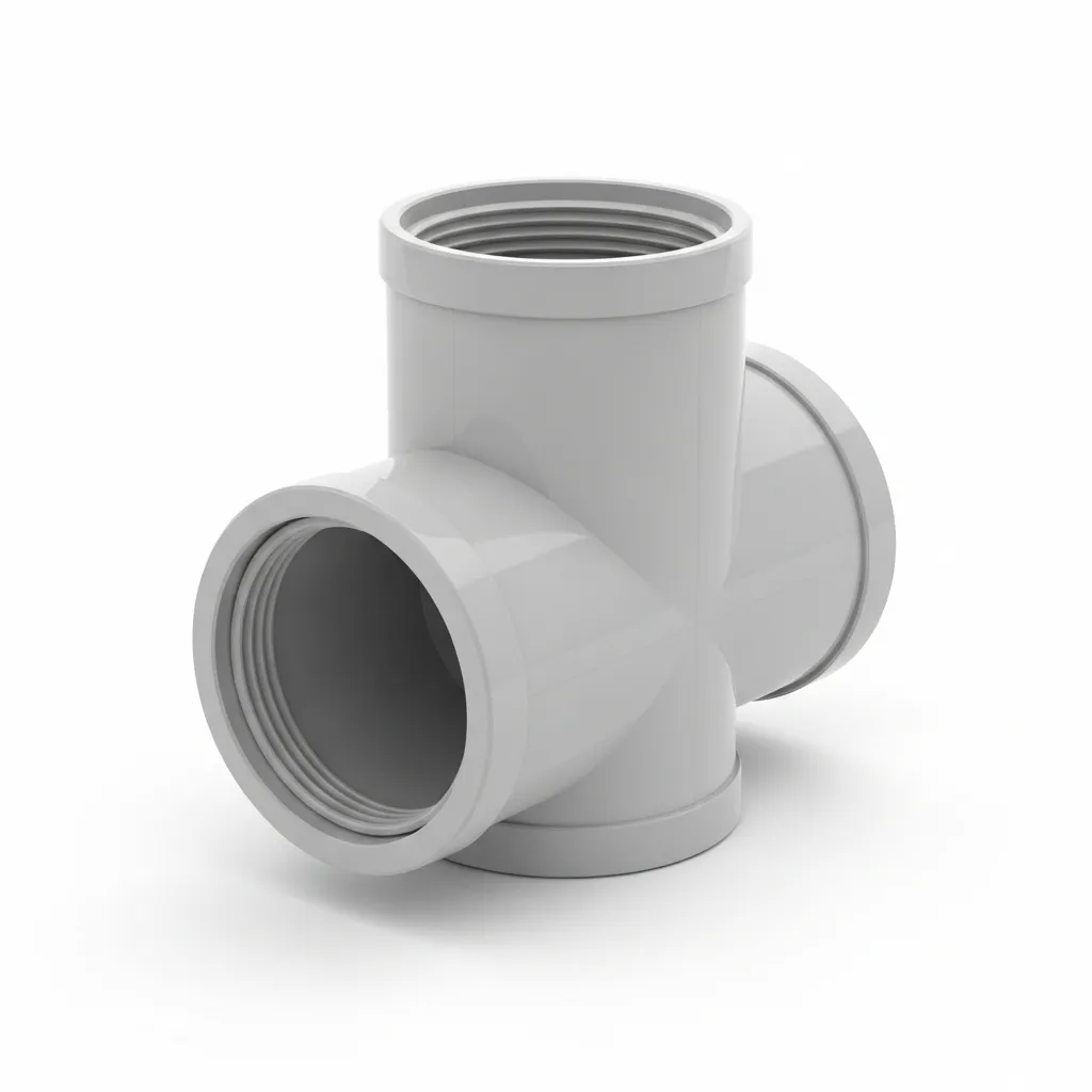 Codo PVC Triple Toma 110mm 50x50x50