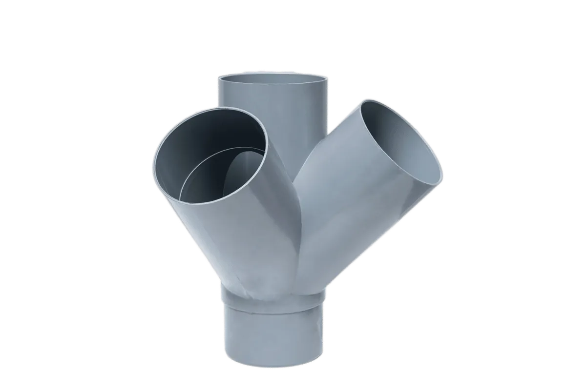 Injerto Doble PVC 160 mm 45º